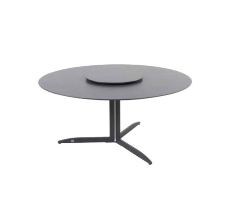 19890-19892-19933_ Embrace dining table round HPL slate anthracite with Lazy Susan 58cm 01