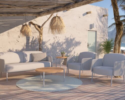 Bernini lounge set with Yoga tables outdoor _01