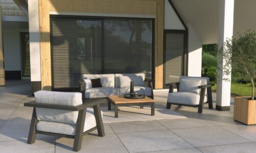 Iconic lounge set with Capitol table outdoor _02